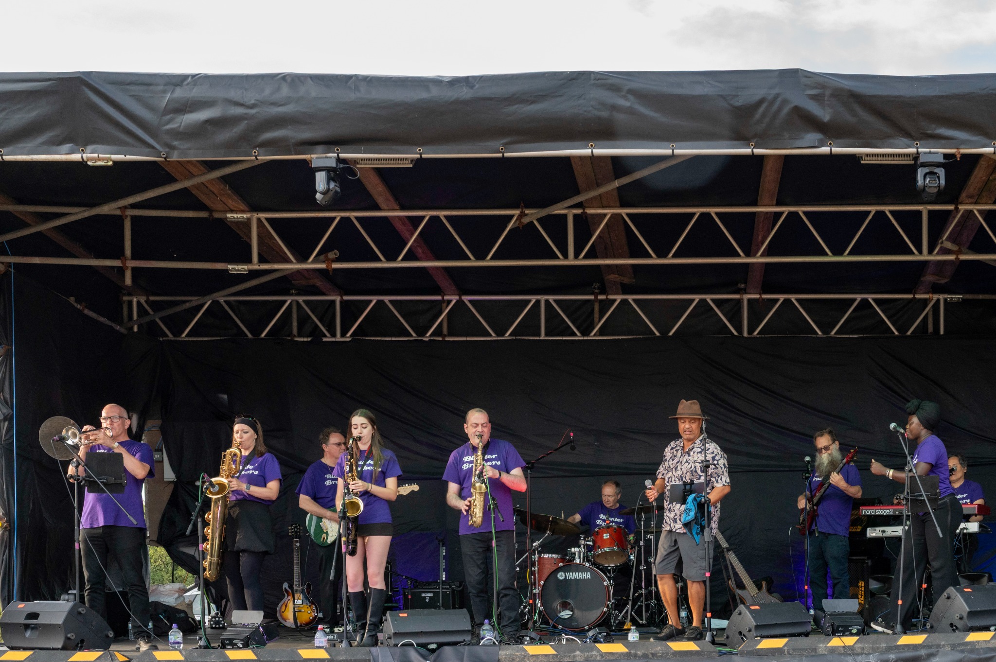 The Blunter Brothers live on stage.